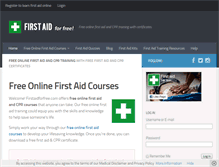 Tablet Screenshot of firstaidforfree.com